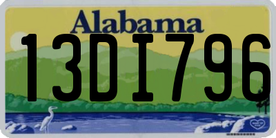 AL license plate 13DI796