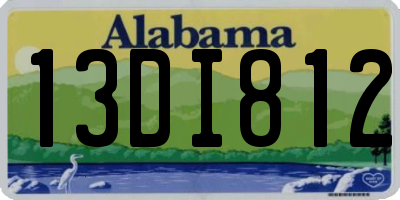 AL license plate 13DI812
