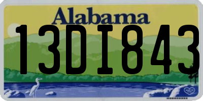 AL license plate 13DI843