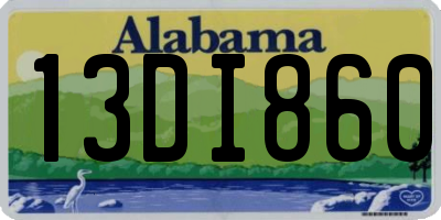 AL license plate 13DI860
