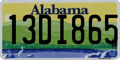 AL license plate 13DI865