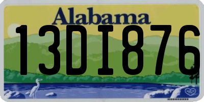 AL license plate 13DI876