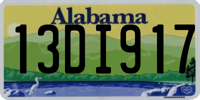 AL license plate 13DI917