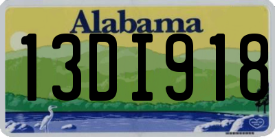 AL license plate 13DI918