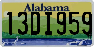 AL license plate 13DI959