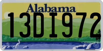 AL license plate 13DI972