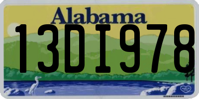 AL license plate 13DI978