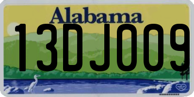 AL license plate 13DJ009