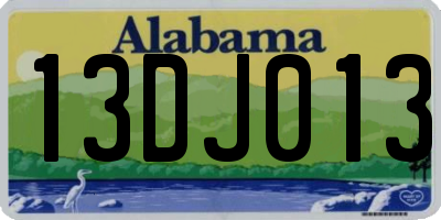 AL license plate 13DJ013