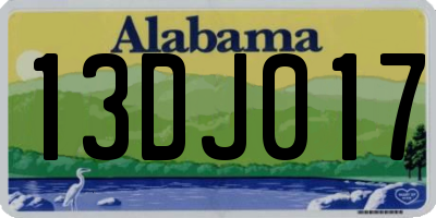 AL license plate 13DJ017