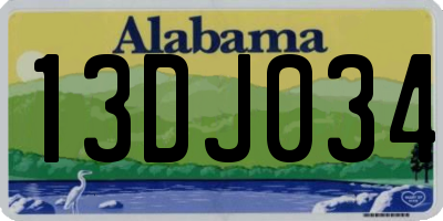 AL license plate 13DJ034