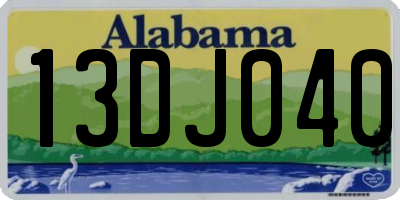 AL license plate 13DJ040