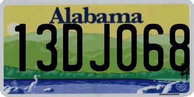 AL license plate 13DJ068