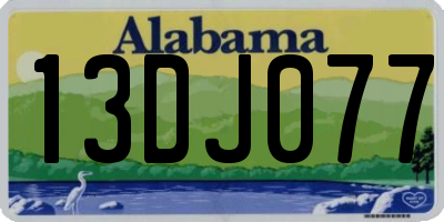 AL license plate 13DJ077