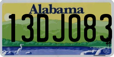 AL license plate 13DJ083