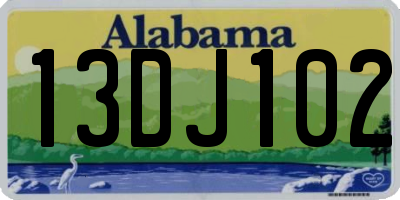 AL license plate 13DJ102