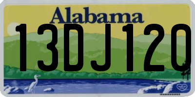 AL license plate 13DJ120