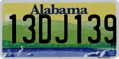 AL license plate 13DJ139