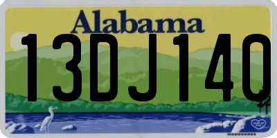 AL license plate 13DJ140