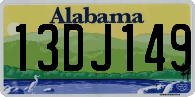 AL license plate 13DJ149