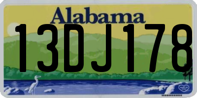 AL license plate 13DJ178