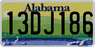 AL license plate 13DJ186