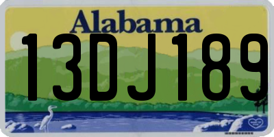 AL license plate 13DJ189