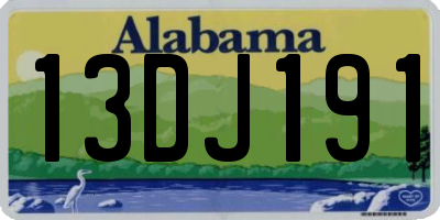 AL license plate 13DJ191