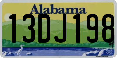 AL license plate 13DJ198