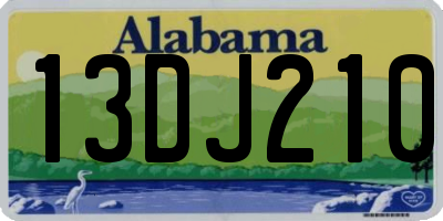 AL license plate 13DJ210