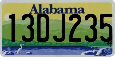 AL license plate 13DJ235