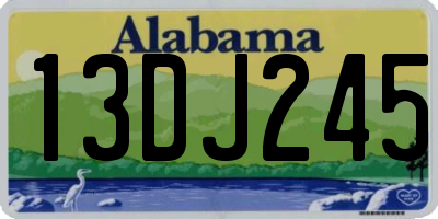 AL license plate 13DJ245