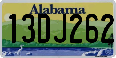 AL license plate 13DJ262