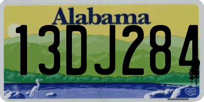 AL license plate 13DJ284