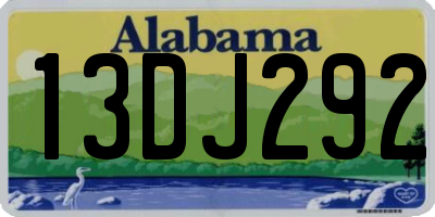 AL license plate 13DJ292