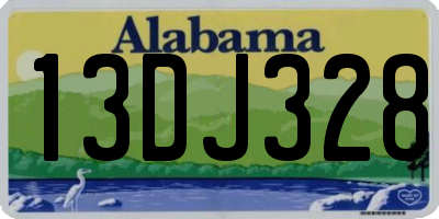 AL license plate 13DJ328