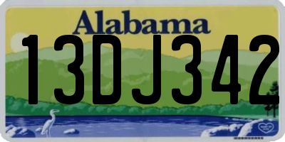 AL license plate 13DJ342