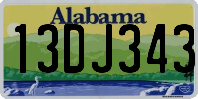 AL license plate 13DJ343
