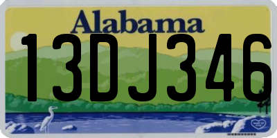 AL license plate 13DJ346