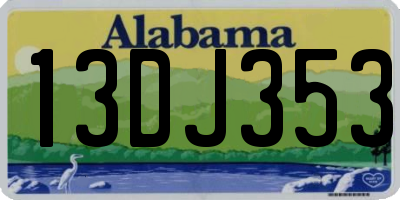 AL license plate 13DJ353