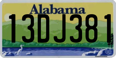 AL license plate 13DJ381