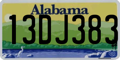 AL license plate 13DJ383