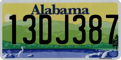 AL license plate 13DJ387