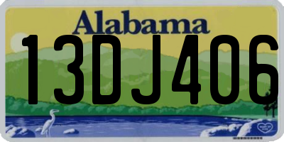 AL license plate 13DJ406
