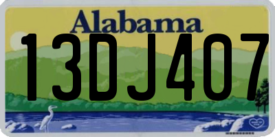 AL license plate 13DJ407