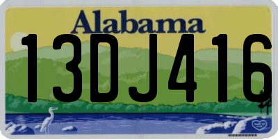 AL license plate 13DJ416