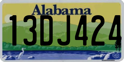 AL license plate 13DJ424