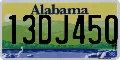 AL license plate 13DJ450