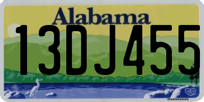 AL license plate 13DJ455