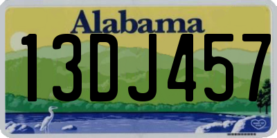 AL license plate 13DJ457